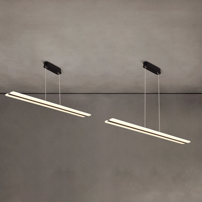 LED Simple Island Lamp Moderner Rechteck -Anhängerleuchte für Esszimmer