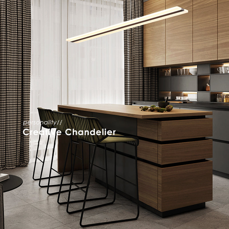 LED Simple Island Lamp Moderner Rechteck -Anhängerleuchte für Esszimmer