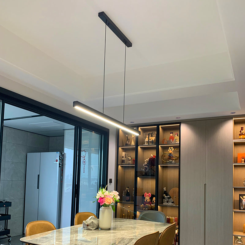 LED Island Lamp Fixture Nordic Modern Style Aluminum Dining Room Pendant Light