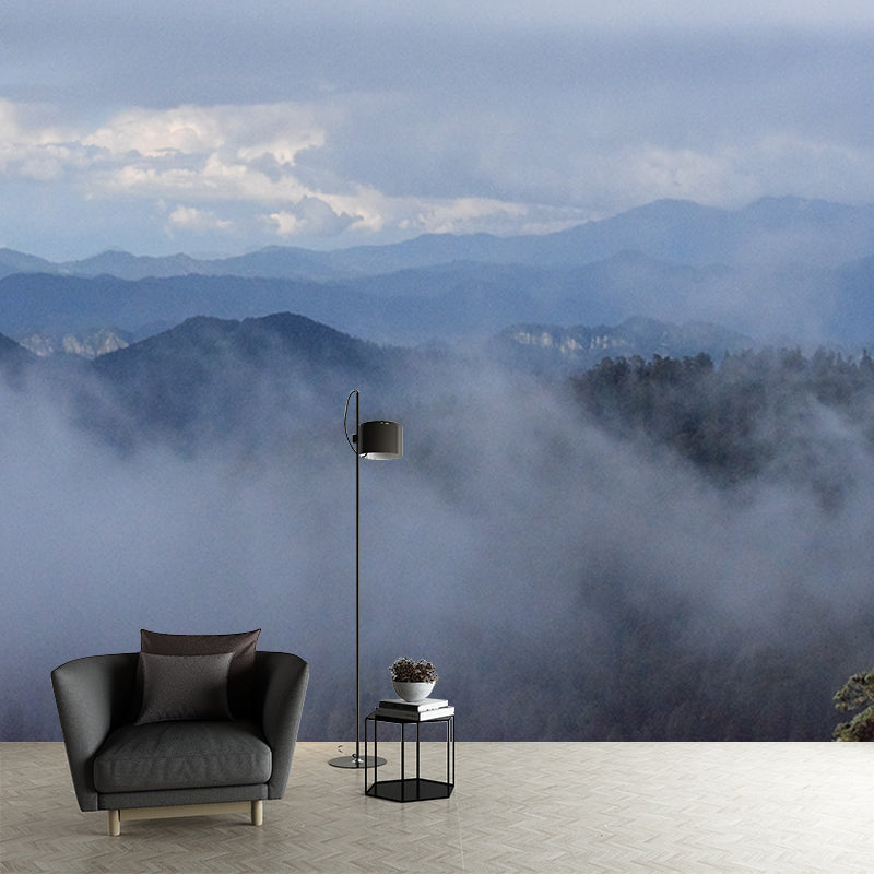 Customized High Mountain Mural Wallpaper Contemporary for Dining Room Decor