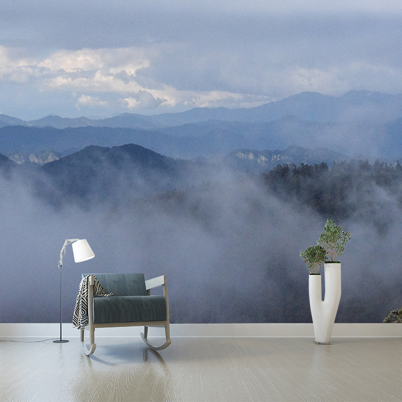 Customized High Mountain Mural Wallpaper Contemporary for Dining Room Decor