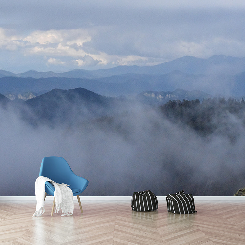 Customized High Mountain Mural Wallpaper Contemporary for Dining Room Decor