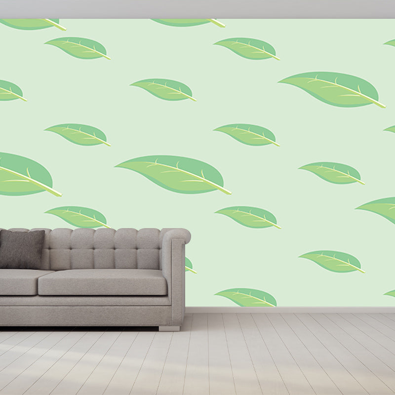 Tropical Style Plant Mural Wallpaper Contemporary for Dining Room Decor