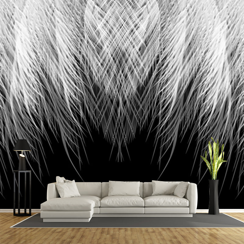 Light Feathers Removable Wall Mural for Living Room Bedroom, Made to Measure
