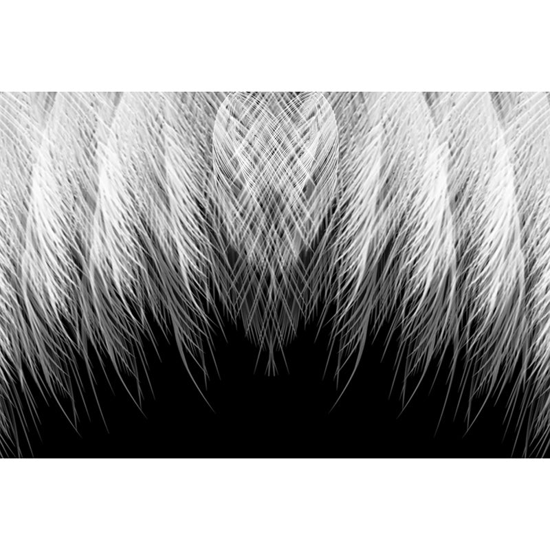 Light Feathers Removable Wall Mural for Living Room Bedroom, Made to Measure