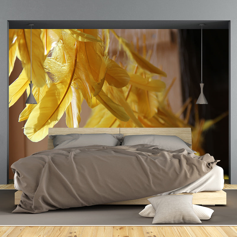 Light Feathers Removable Wall Mural for Living Room Bedroom, Made to Measure