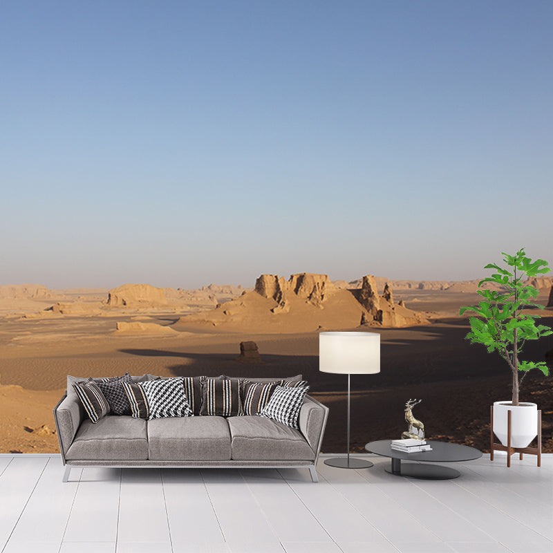 Desolate Desert Wall Murals Moisture Resistant Wall Covering for Living Room