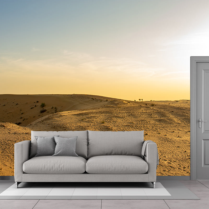 Desolate Desert Wall Murals Moisture Resistant Wall Covering for Living Room