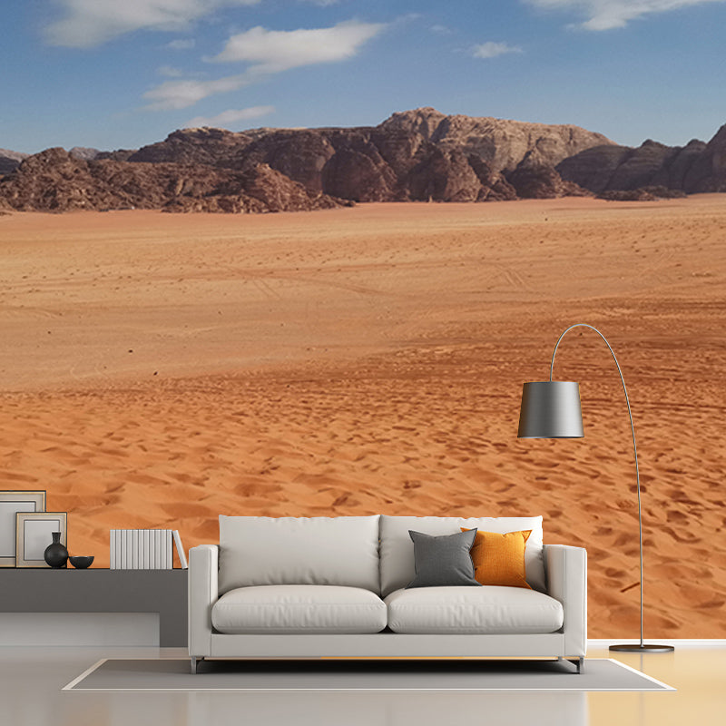 Desolate Desert Wall Murals Moisture Resistant Wall Covering for Living Room