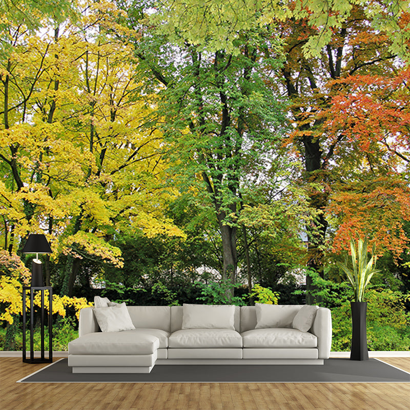 Modern Style Water Resistant Sitting Room Forest Wall Covering, Personalized Size
