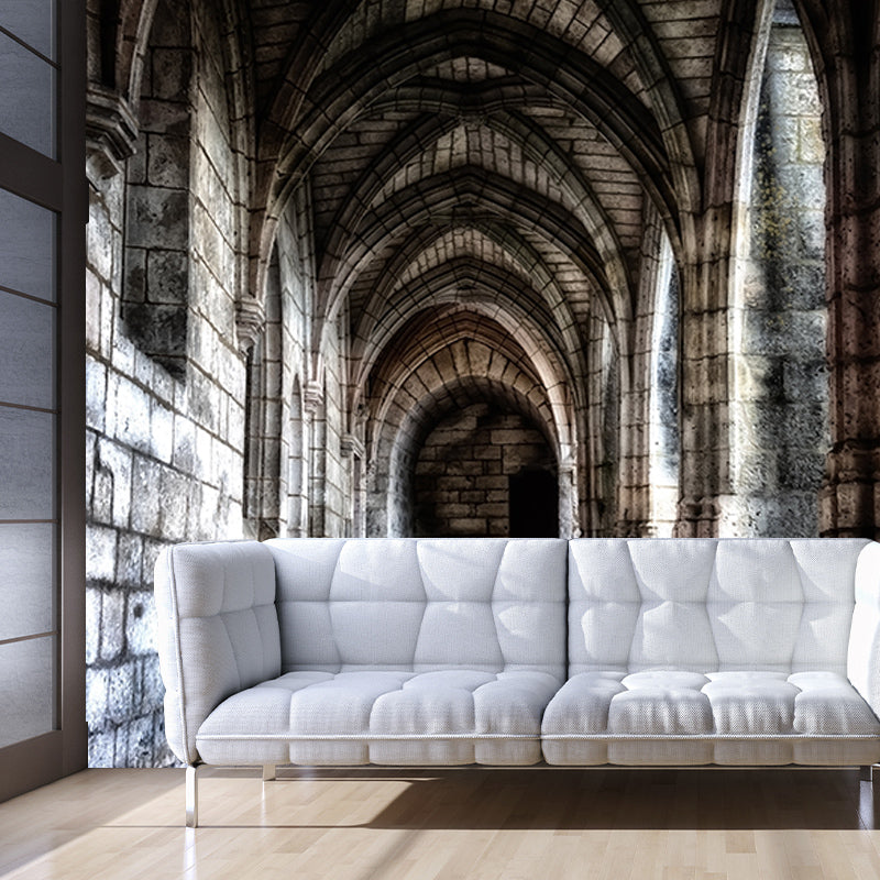 Aisle Space Extension Mural Wallpaper for Sitting Room Decor, Moisture Resistant