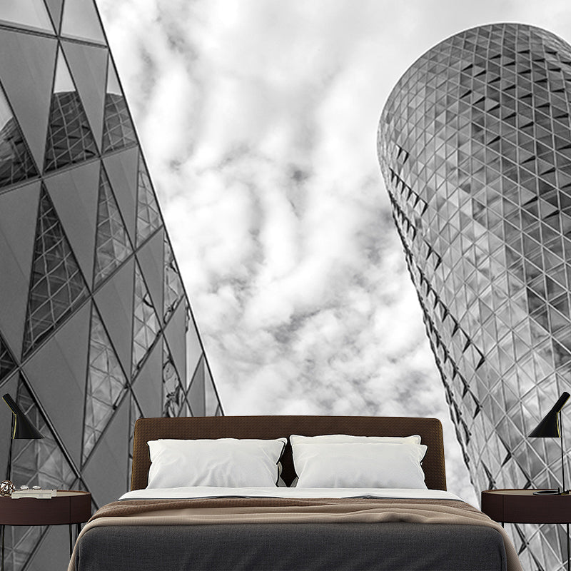 Modern City Building Wall Mural for Home Living Room Bedroom Wall Decals