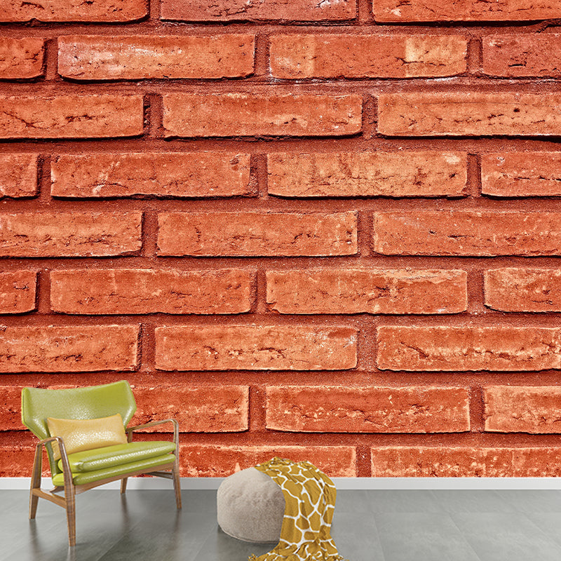 Horizontal Photography Brick Wall Mural Environment Friendly Wallpaper for Home Decor