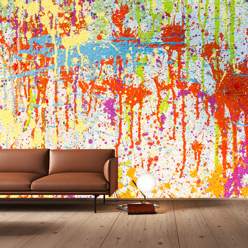 Horizontal Illustration Abstract Pattern Mural Environment Friendly Wallpaper for Home Decor