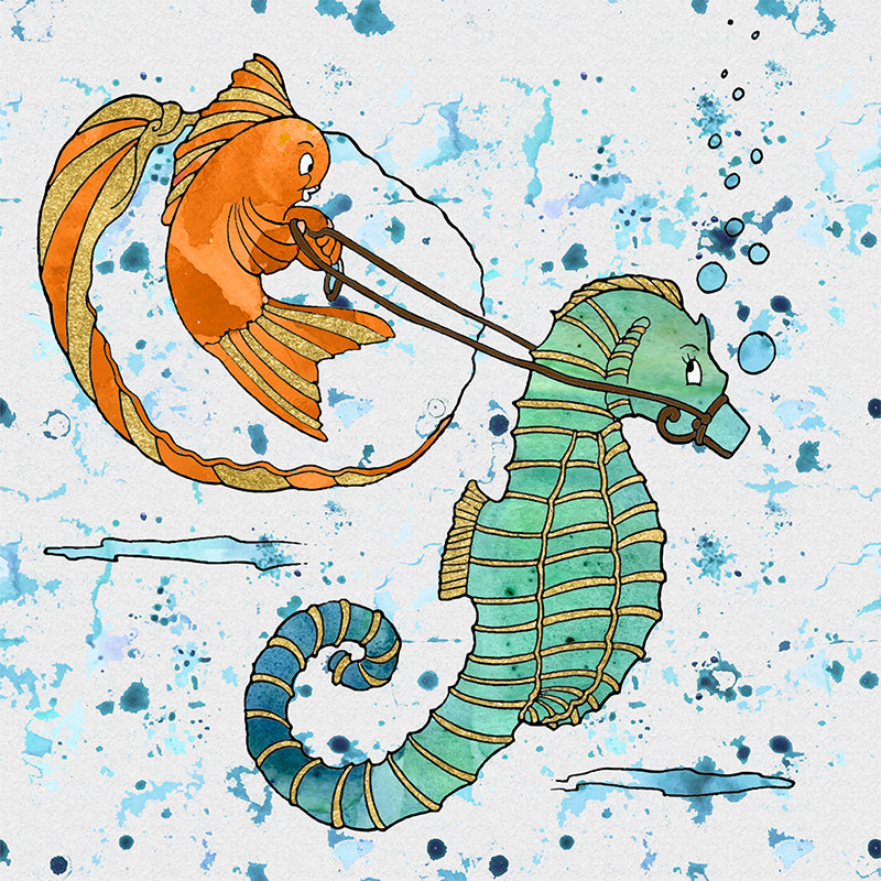 Illustration Cartoon Mural Environment Friendly Wallpaper for Kid's Bedroom