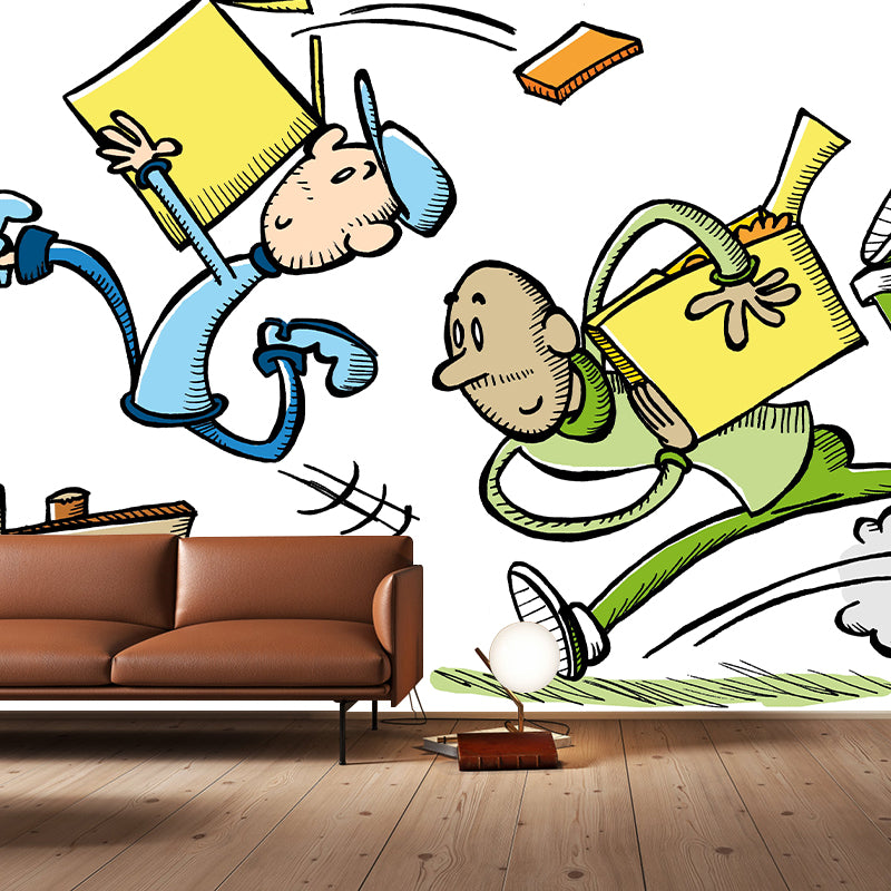 Children's Art Cartoon Mural Environment Friendly Wallpaper for Kid's Bedroom