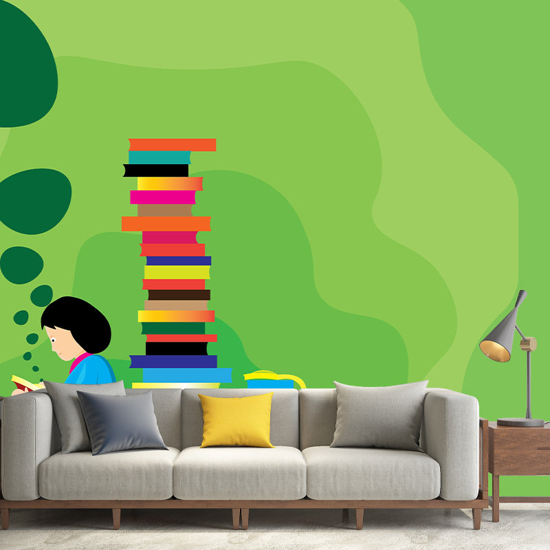 Illustration Cartoon Mural Environment Friendly Wallpaper for Children Bedroom