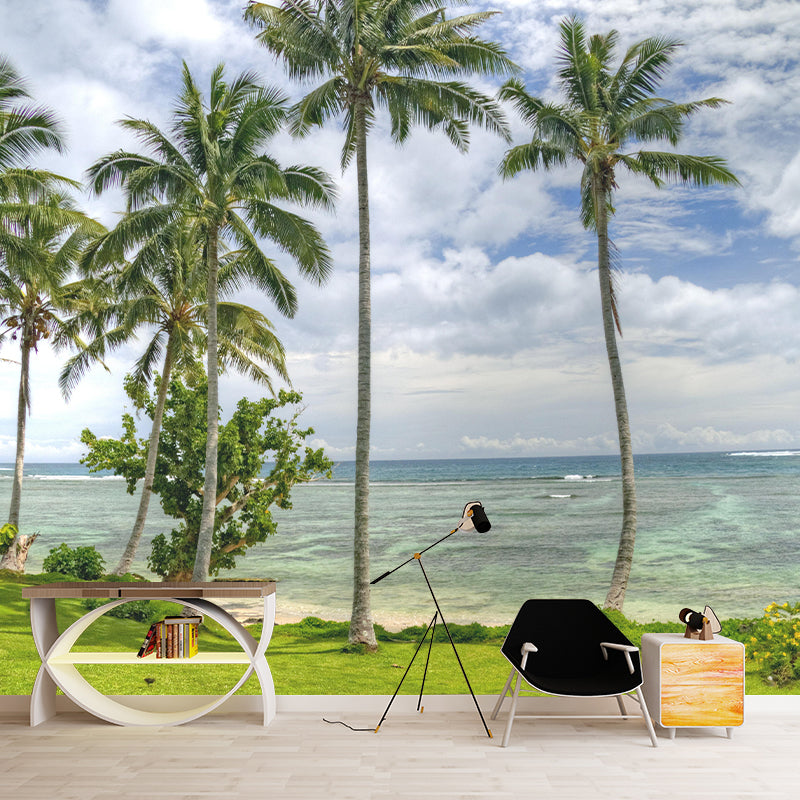 Photography Style Palm Tree Mural Environment Friendly Wallpaper for Home Decor