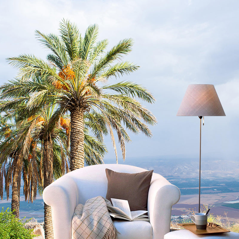 Horizontal Photography Palm Tree Mural Mildew Resistant Wallpaper for Wall Decor