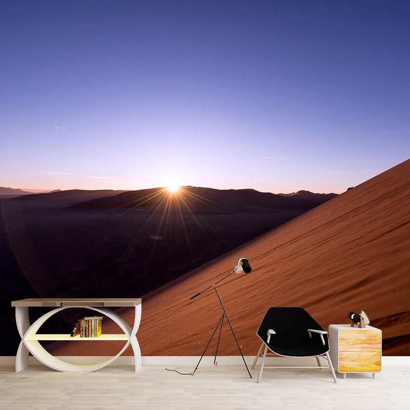 Photography Desert Mural Mildew Resistant Wallpaper for Fireplace