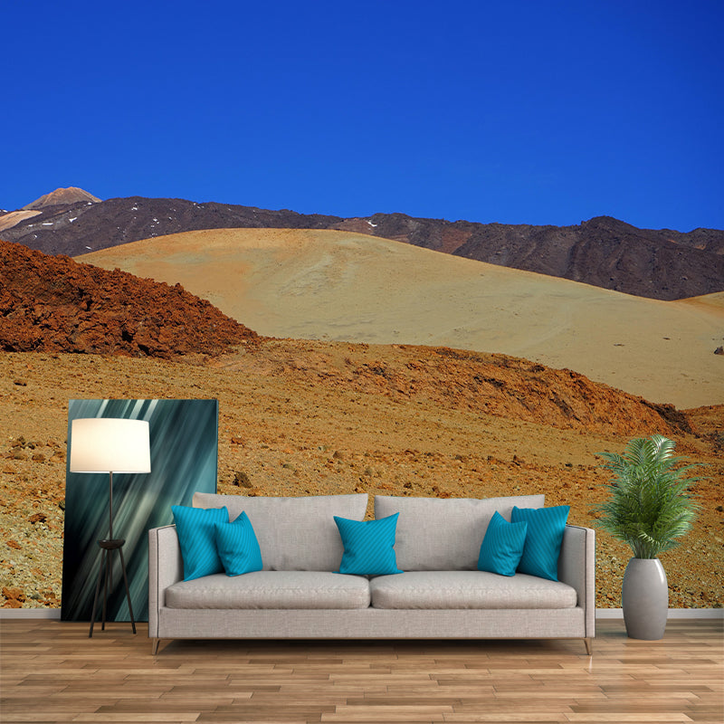 Boundless Desert Mural Environment Friendly Wallpaper for Sitting Room