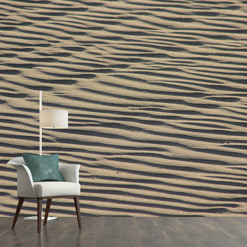 Boundless Desert Mural Environment Friendly Wallpaper for Sitting Room