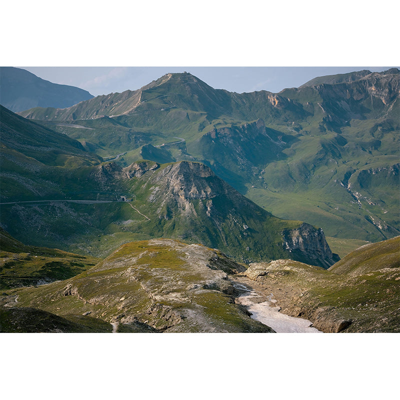 Horizontal Photography Mountain Mural Environment Friendly Wallpaper for Home