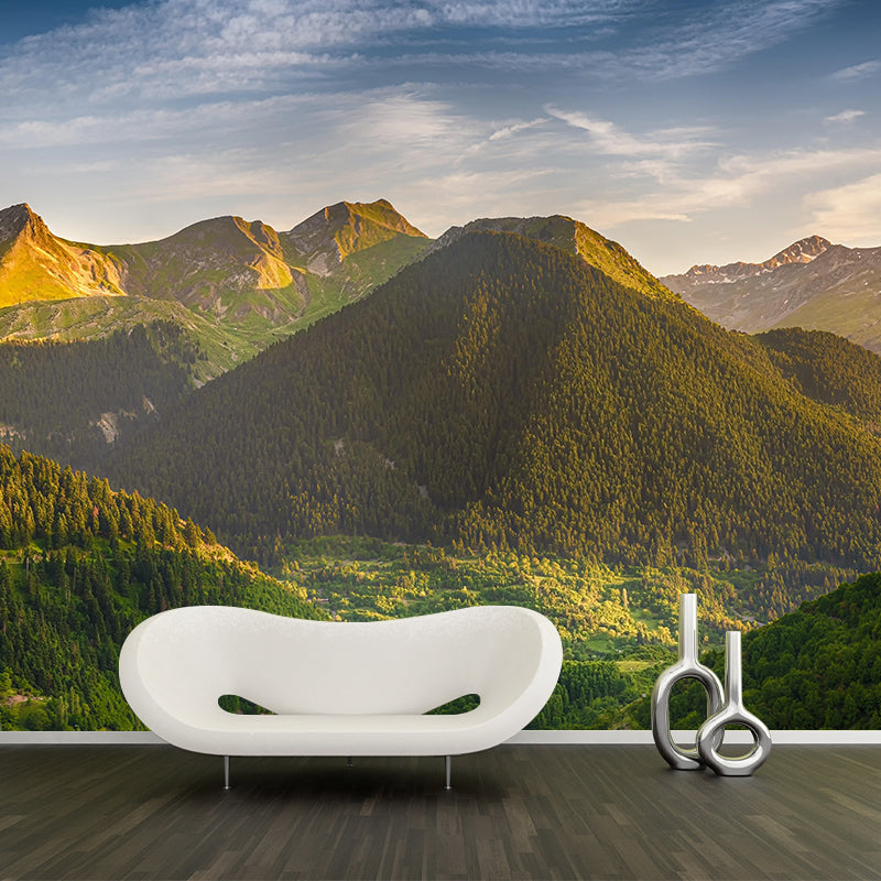 Contemporary Mountain Mural Environment Friendly Wallpaper for Home Decor