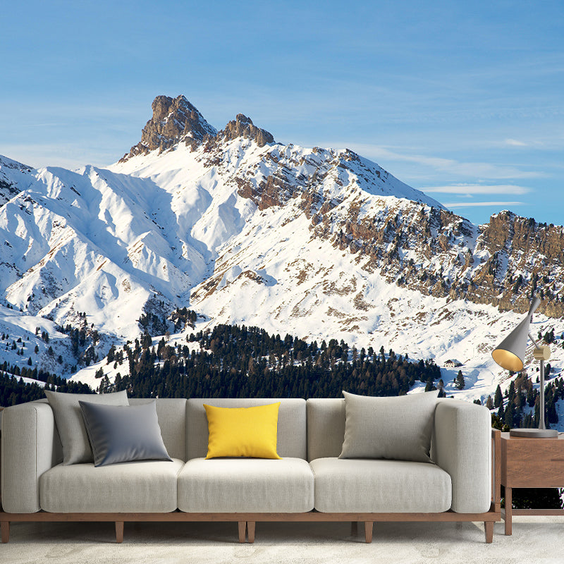 Photography Mountain Mural Environment Friendly Wallpaper for Home Decor