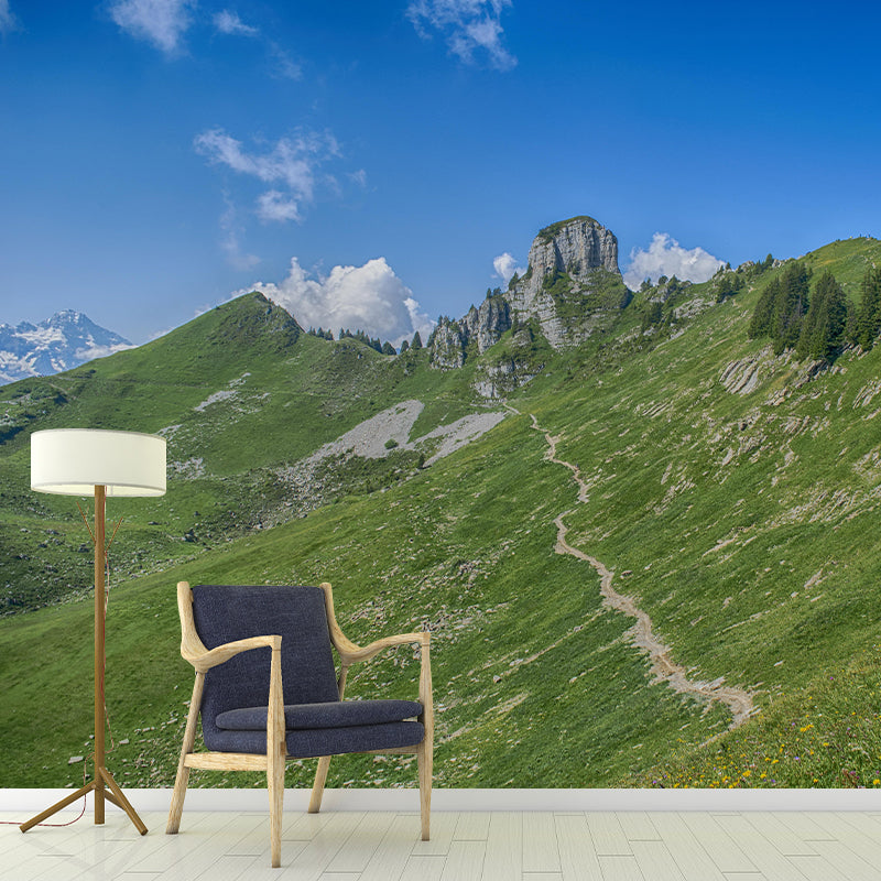 Photography Mountain Mural Environment Friendly Wallpaper for Home Decor