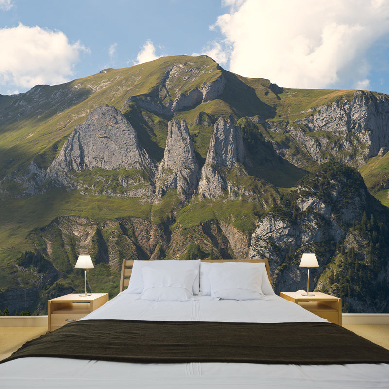 Horizontal Photography Mountain Mural Environment Friendly Wallpaper for Home Decor