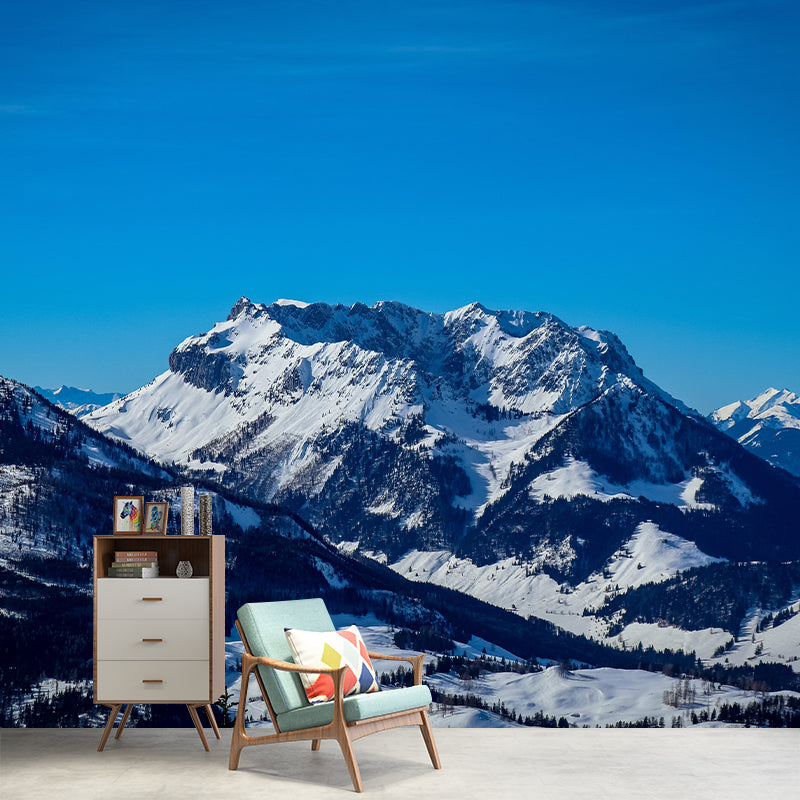 Horizontal Photography Mountain Mural Environment Friendly Wallpaper for Home Decor