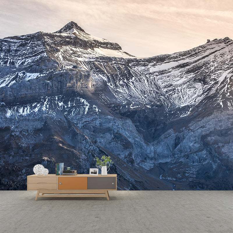 Horizontal Photography Mountain Mural Environment Friendly Wallpaper for Home Decor