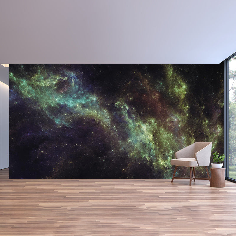 Starry Sky Mural Modern Smooth Wall Art in Dark Color for Children Bedroom