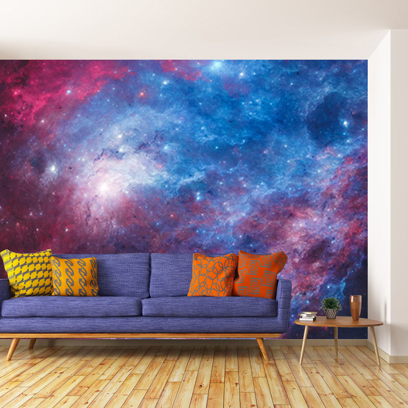 Starry Sky Mural Modern Smooth Wall Art in Dark Color for Children Bedroom