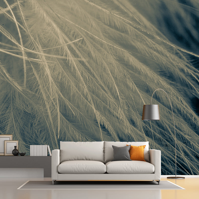 Feather Mural Wallpaper for Wall Decor Contemporary Girls Room Wall Art