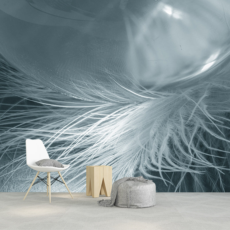 Feather Mural Wallpaper for Wall Decor Contemporary Girls Room Wall Art