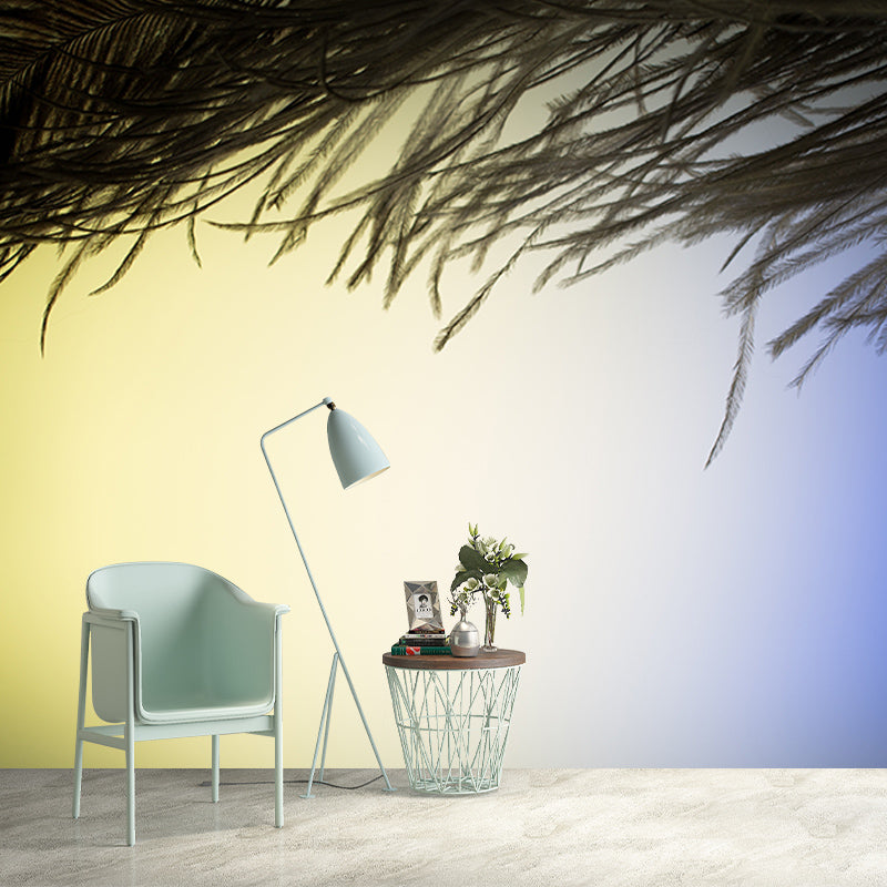 Feather Mural Wallpaper for Wall Decor Contemporary Girls Room Wall Art