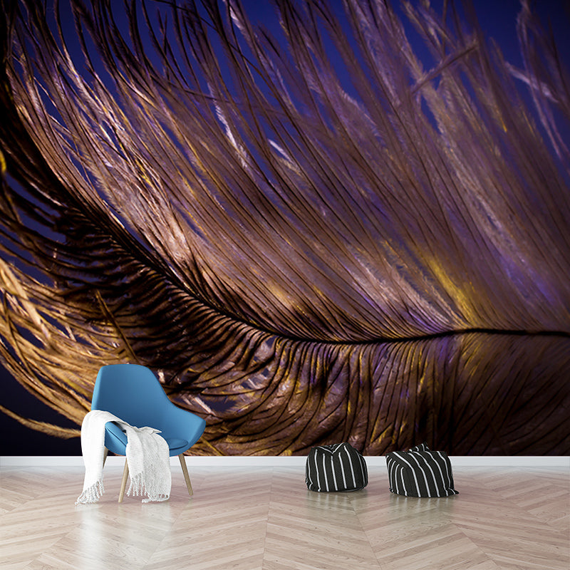 Feather Mural Wallpaper for Wall Decor Contemporary Girls Room Wall Art