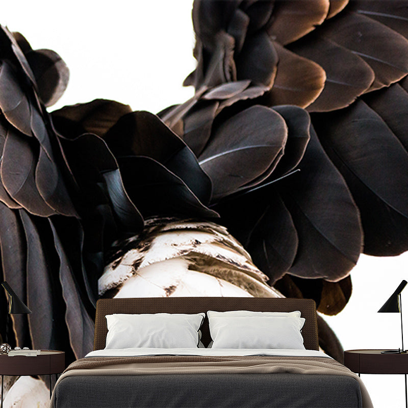 Light Feather Mural Wallpaper Minimalist Wall Covering for Sitting Room Decoration