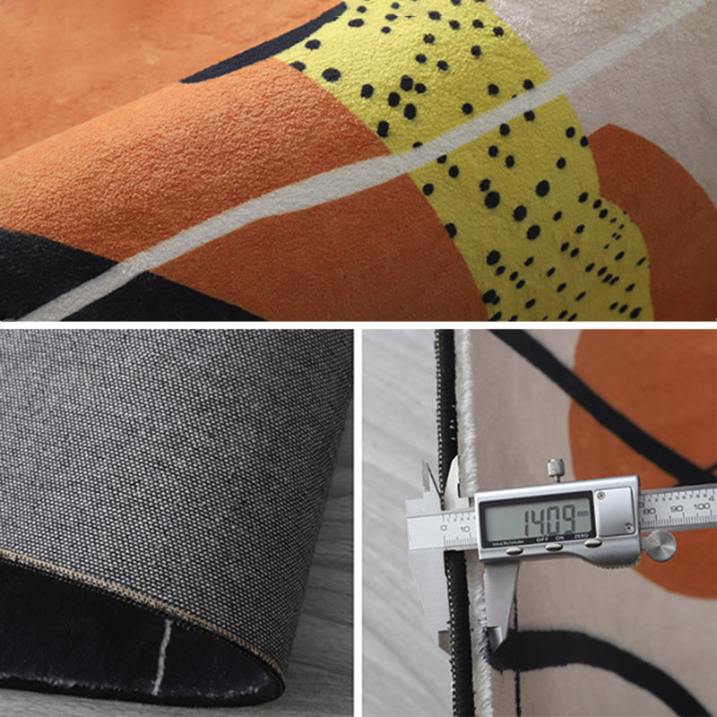 Luxury Houndstooth Print Carpet Polyester Indoor Rug Non-Slip Backing Rug for Living Room