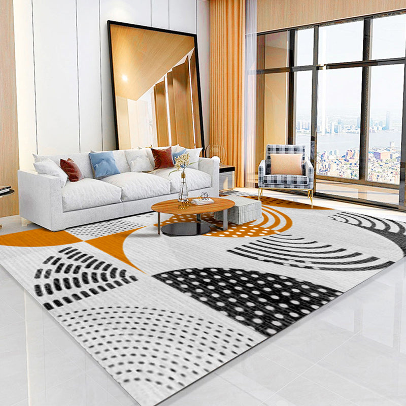 Luxury Houndstooth Print Carpet Polyester Indoor Rug Non-Slip Backing Rug for Living Room