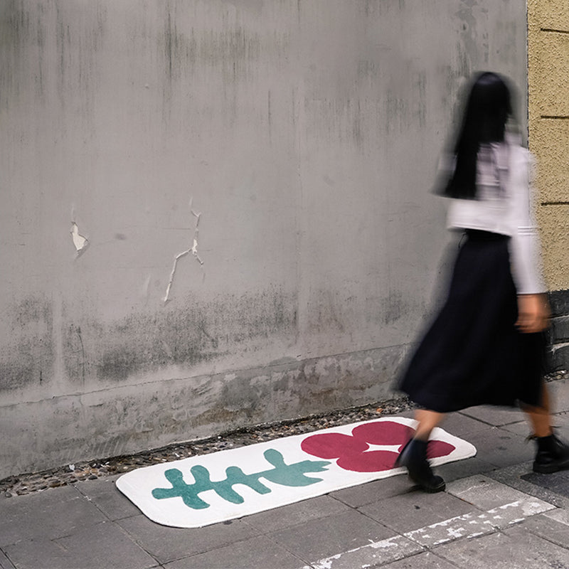 Fancy Modern Area Rug Flower Pattern Polyester Area Carpet Anti-Slip Washable Rug for Home Decor