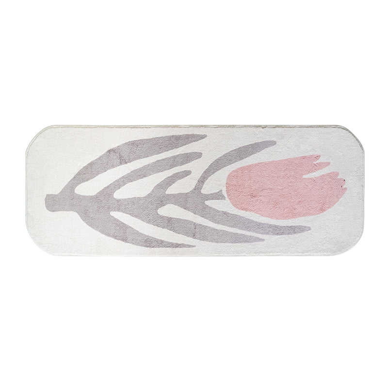 Fancy Modern Area Rug Flower Pattern Polyester Area Carpet Anti-Slip Washable Rug for Home Decor
