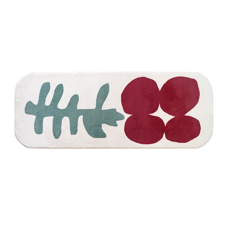 Fancy Modern Area Rug Flower Pattern Polyester Area Carpet Anti-Slip Washable Rug for Home Decor