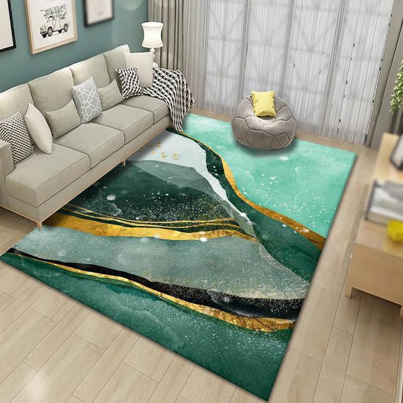 Contemporary Indoor Rug Trendy Area Carpet Polyester Stain Resistant Rug for Living Room