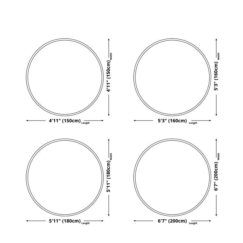 Round Deck Pattern Carpet Polyester Modern Indoor Rug Stain Resistant Area Carpet for Living Room