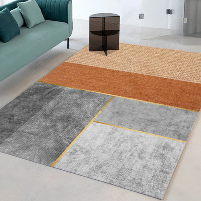 Grijze streep tapijt mengen moderne binnenkleed tapijt niet-slip achterste tapijt voor woningdecoratie