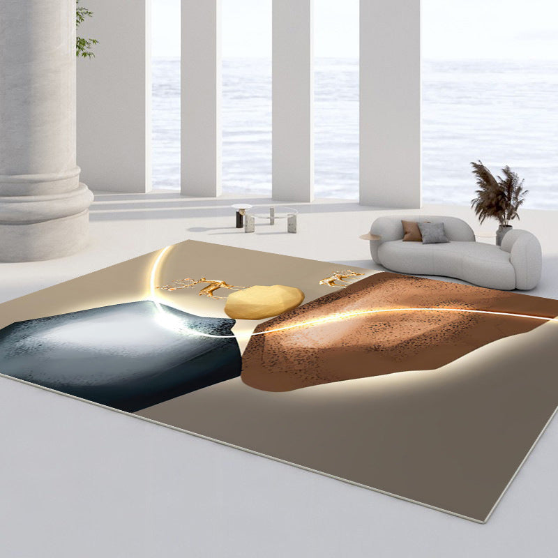 Modern Area Tapijt Leisure Binnen Truug Polyester Stain Resistant Area Teken voor woonkamer