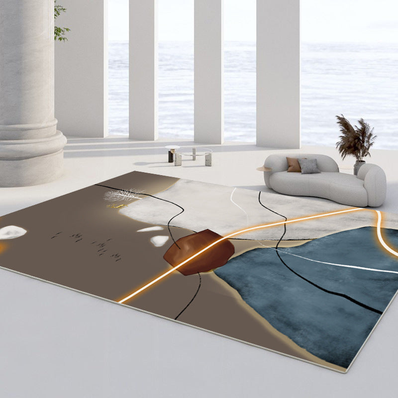 Modern Area Tapijt Leisure Binnen Truug Polyester Stain Resistant Area Teken voor woonkamer
